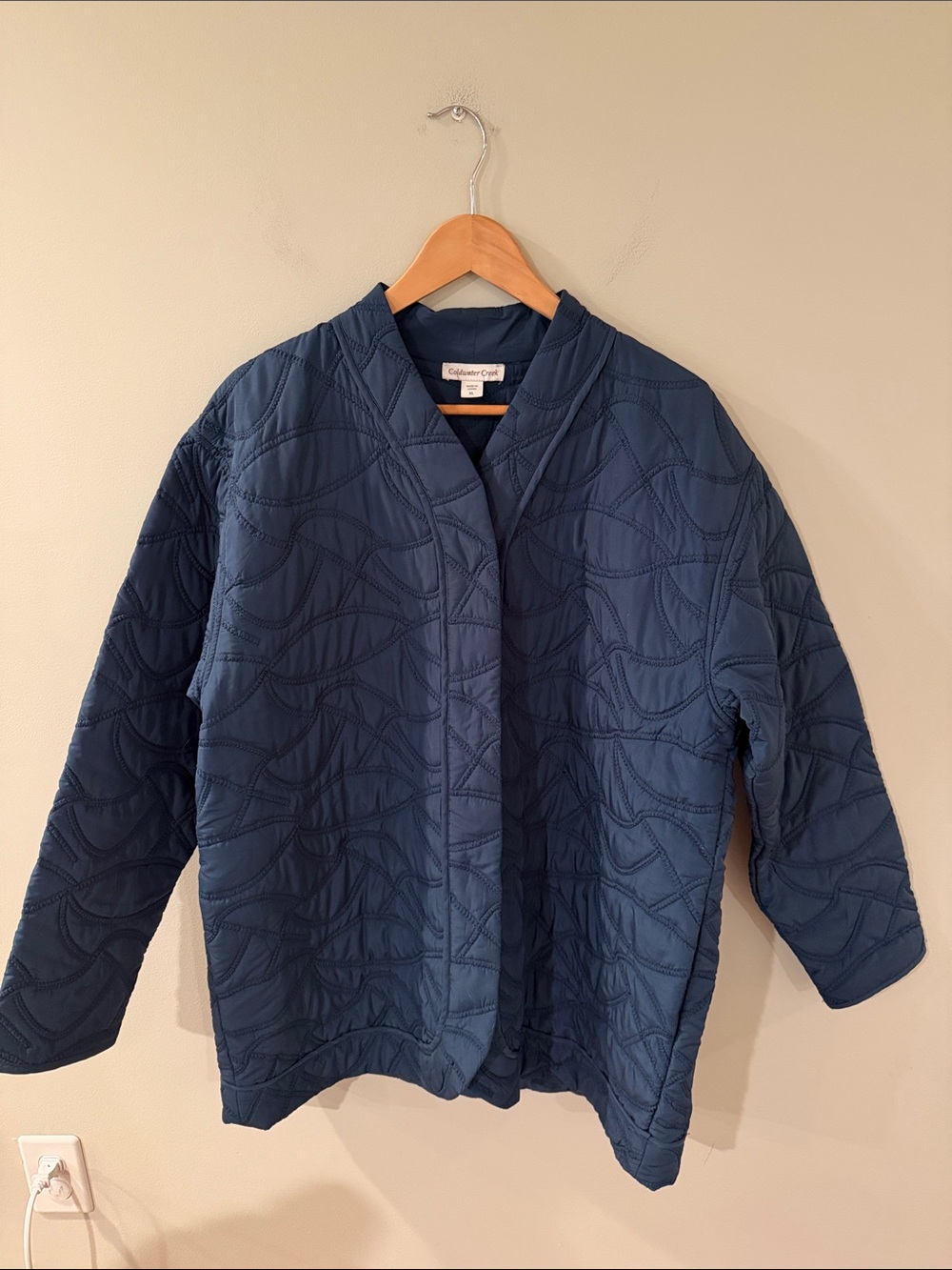 Coldwater Creek Women's Quilted Blue Jade Jacket